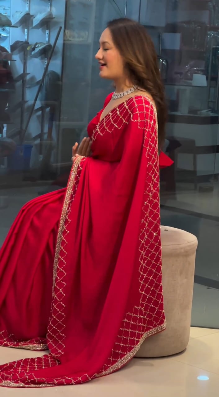 ইন্ডিয়ান জর্জেট শাড়ি