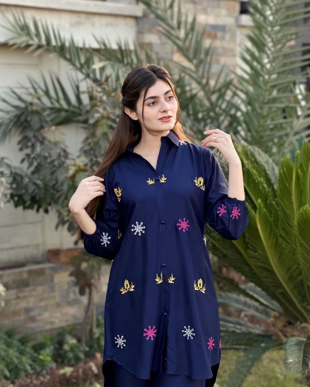 প্রিমিয়াম লিনেন এমব্রয়ডারি ২-পিস